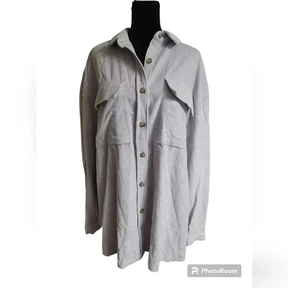 Reclaimed Vintage Inspired corduroy shirt in lilac - Picture 4 of 6